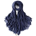 ZORJAR Women Fashion Linen Silk Scarf Shawl Wrap Soft Long Large 39"x79"