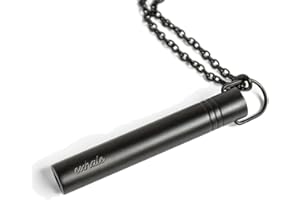 FLO Flō Stress Relief Mindful Necklace - Breathing Necklace Meditation with Chain - Breathing Necklace Tool - Matte Black