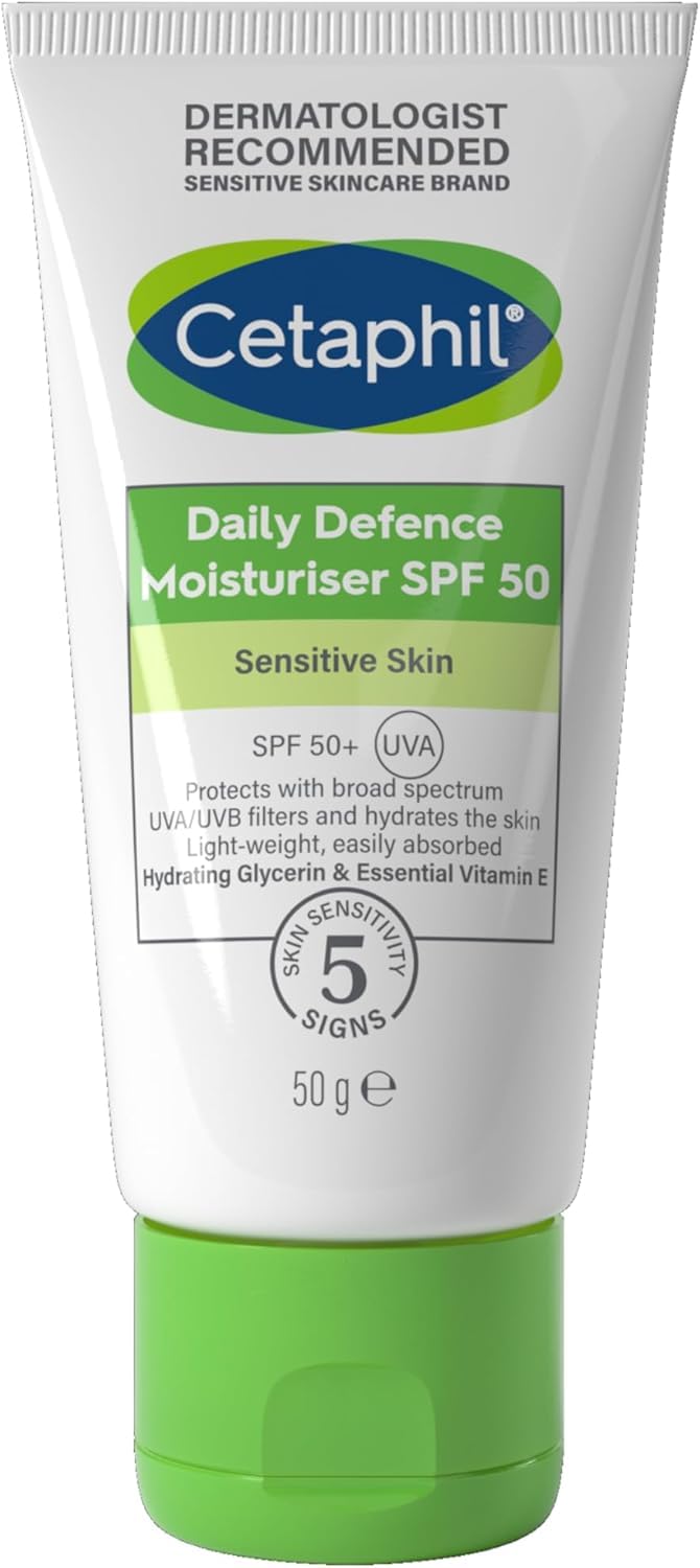 Cetaphil Daily Defence SPF for Sensitive Skin, SPF 30 Moisturiser / SPF 50 Mineral Sunscreen