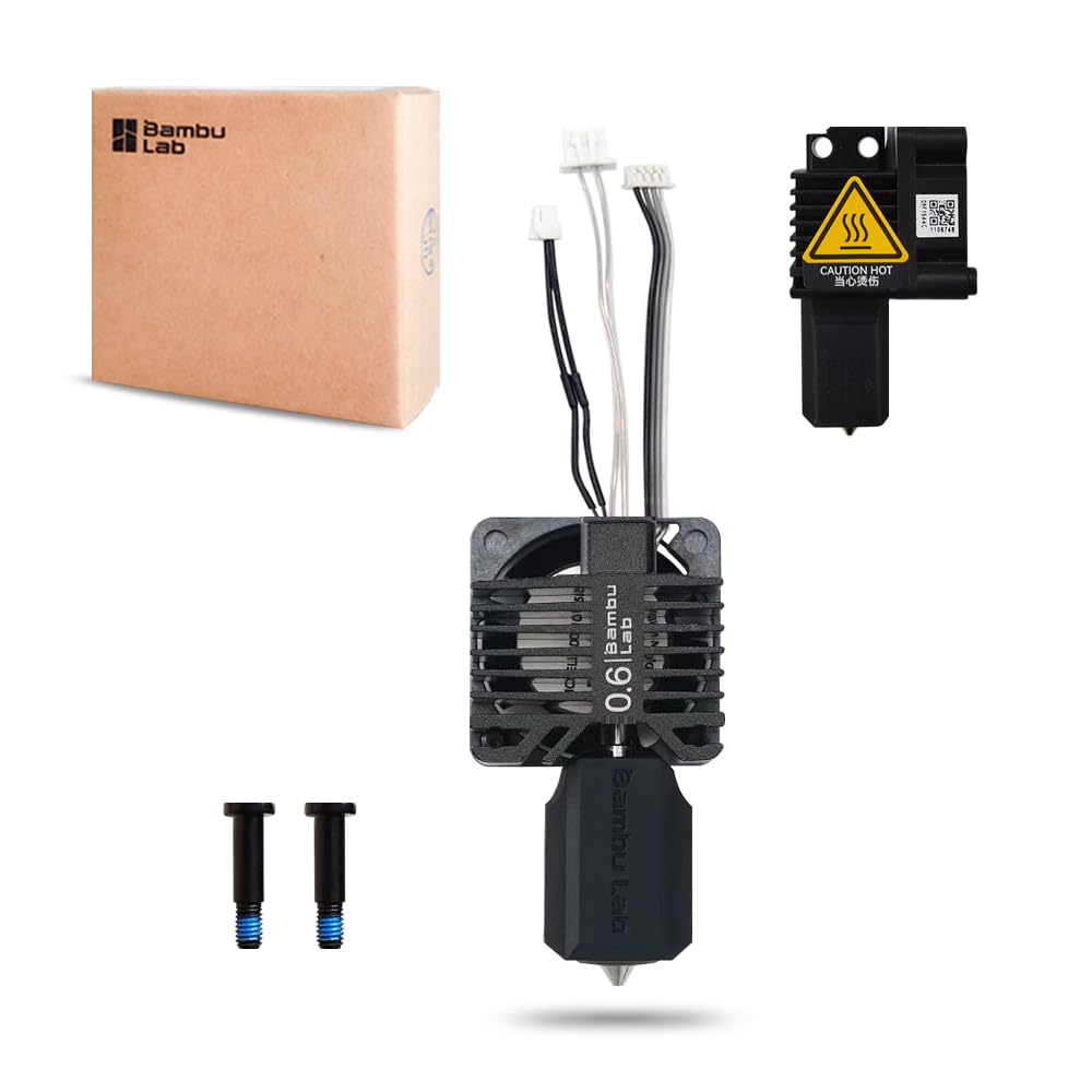 Photo 1 of TEWIRROW Upgraded Bamboo LAB Original Hotend Complete Kit with Fan for Bambu Lab X1, X1C, X1 Carbon 3D Printer Full Assembly Extruder Hot End Kit Set (0.6mm)