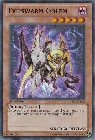 Yu-Gi-Oh! - Evilswarm Golem (HA07-EN053) - Hidden Arsenal 7: Knight of Stars - 1st Edition - Super Rare