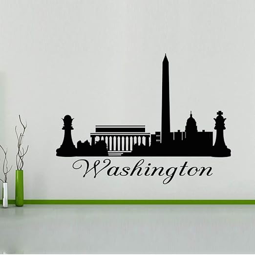 Washington Skyline Edificios Paisaje Pegatinas de Pared para la ...