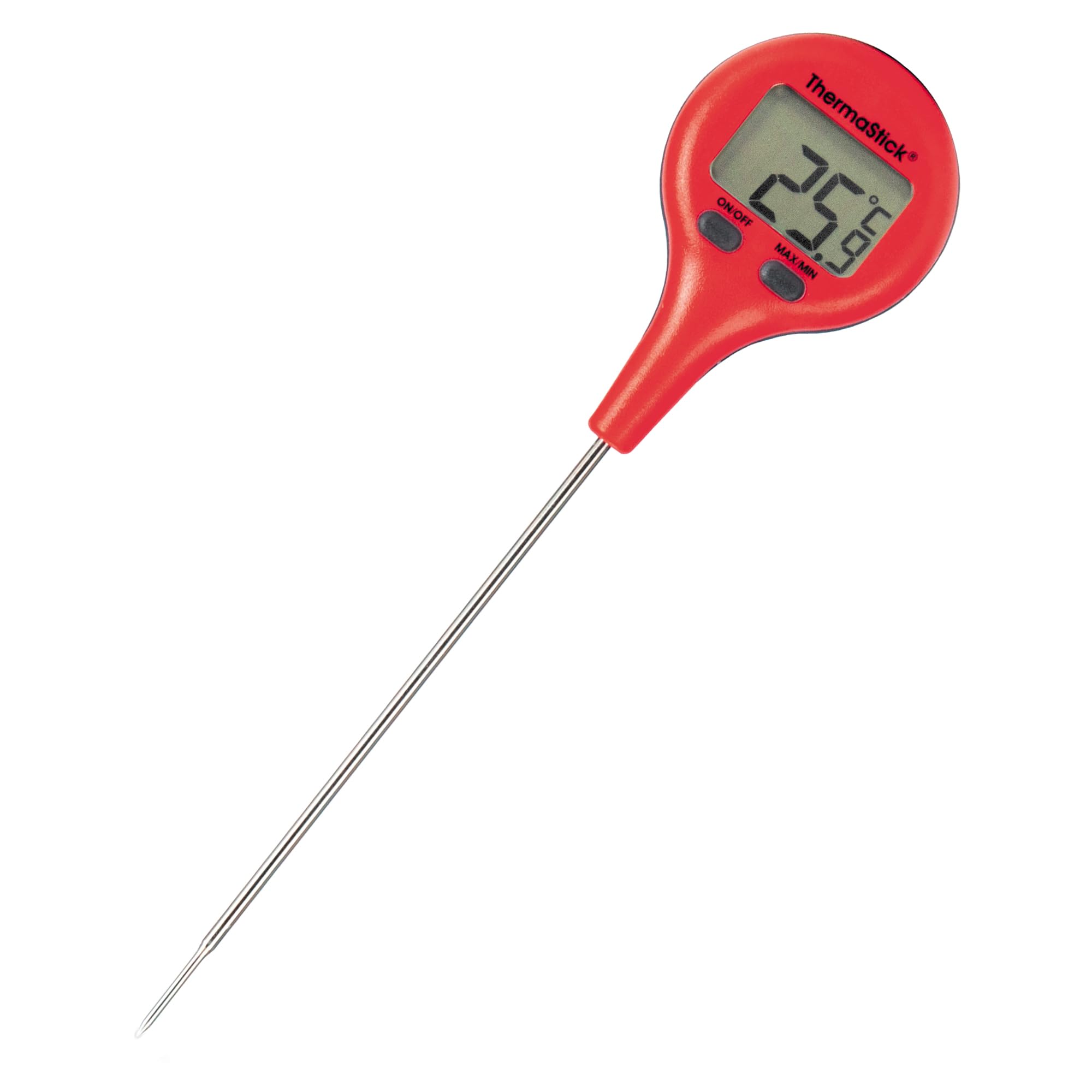 ThermaStick Digital Instant Read Meat Thermometer for Kitchen, Food Cooking, Grill, BBQ, Smoker, Candy, Home Brewing, Coffee, and Oil Deep Frying