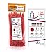 Wide 8 Inch 150 Pack Strong Red Color Heavy Duty Cable Zip Ties-Outdoor, Garden, Office, Festivals and Kitchen Use