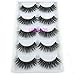 Luxurious Mink Fur 3D False Eyelash LASGOOS Design Natural Messy Thick Long Volume 100% Siberian Fluffy Light Weight Fake Eyelashes Makeup Multi-pack 5 Pairs/Box (A06)
