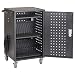 ECR4Kids 30-Bay Locking Laptop and Tablet Charging Station Cart with Keypad Entry, Computer Charging Station Cabinet, Secure Storage, Portable, Assembly Required, Black primary