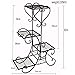 4 TIER Metal Shelves Flower Pot Plant Stand Display Indoor Outdoor Garden Patio