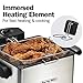Proctor Silex Deep Fryer with Pour Spout, 21 Cups / 5 Liters Oil Capacity, XL Frying Basket, Lid with View Window, Professional Grade, Electric, 1800 Watts, Stainless Steel (35044)