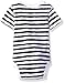 Burt's Bees Baby Baby Boys' Organic Short Sleeve V Neck Bodysuit, Onyx, 12 Months