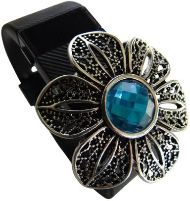 Bling Band Charm Jewelry Accessory for fitbit Charge or Charge HR {TM} (One Size, Includes Charm ONLY-Turquoise Bloom)