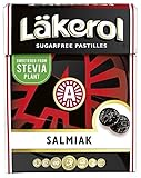 4 Boxes X 25g of Läkerol Salmiak Original Swedish Sugar Free Salty Liquorice Pastilles Lozenges Drops Dragees Candy Sweets