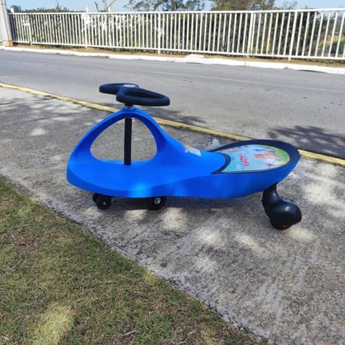 Carrinho Gira Gira Infantil Twist Rolimã, Movimento por Balanço do Volante, Suporta até 70 kg (Azul/Preto)