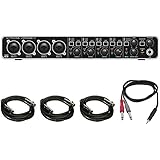 Behringer U-PHORIA (UMC404HD) Audiophile 2x4, 24bit/192kHz USB Audio/MIDI Interface w/ Pro DJ Bundle Includes, 1/8" TRS Male to Two 1/4" TS Male Cable &amp; 3-Pack Premier Series XLR Male To Female Cable