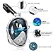 KUSKY Full Face Snorkel Mask [2018 Upgrade] New Foldable Snorkeling Mask with Detachable Camera Mount Pivot Arm and Earplug, 180° Large View Easy Breath Dry Top Set for Adults Youths
