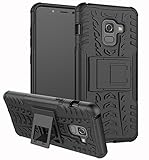Galaxy A8 2018 Case,Yiakeng Shock Absorbing Dual Layer Protective Fit Armor with a kickstand Phone Cases For Samsung Galaxy A8 (2018) 5.6