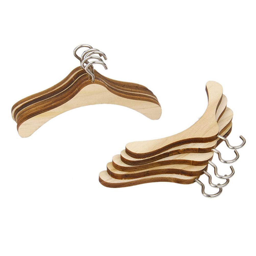Photo 1 of 10pcs Dolls Accessory Hanger Doll Wooden Clothes Hanger Bjd s Wooden