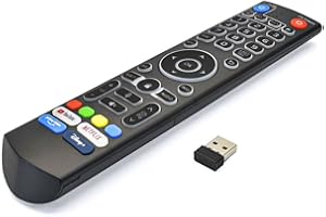 ZAPANDE V3 Pro Backlit Voice Remote Compatible with vSeeBox V1 Pro/V1 Max/Elite/Max/ V2 Pro / V3 Pro / V3 Plus / V5 Pro Remote，with Stable Connector，Four Quick Function Keys