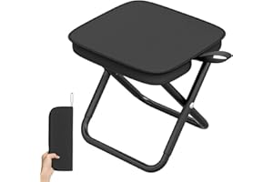 Favuit Folding Camping Stool, Lightweight Fold Up Chair Portable Collapsible Foot Seat Small Fishing Slacker Chair for Outdoo