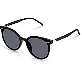 Retro Round Sunglasses for Women, Pink Sunglasses Womens with Classic Trendy Frame Sunnies Shades UV400 Blocking