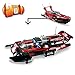 Power Boat Replica Building Set, 2 in 1 Model, Hydroplane Speedboat, Toy Boat Kits for Kids