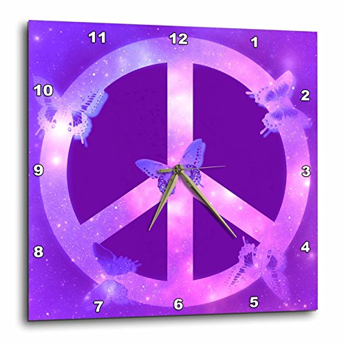 Universe Peace Sign Purple Butterflies Inspirational Wall
