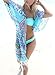 Rainlover Women's Fashion Swimwear Tassel Kimono Bikini Cover up Beach Dresses (Blue)