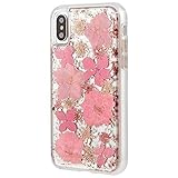 iPhone Xs Max Case, MAGGICWEI-DL - Karat Petals - Made Real Flowers - Slim Protective Design - Apple iPhone Xs Max (Pink Petals, iPhone Xs Max)
