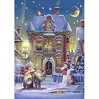 5D Diamond Painting Kits for Adults, Kids. Office Decoration, Room, Home, Gift for Her Him Christmas Scene 11.8x15.7in 1 Pack by Toyvip