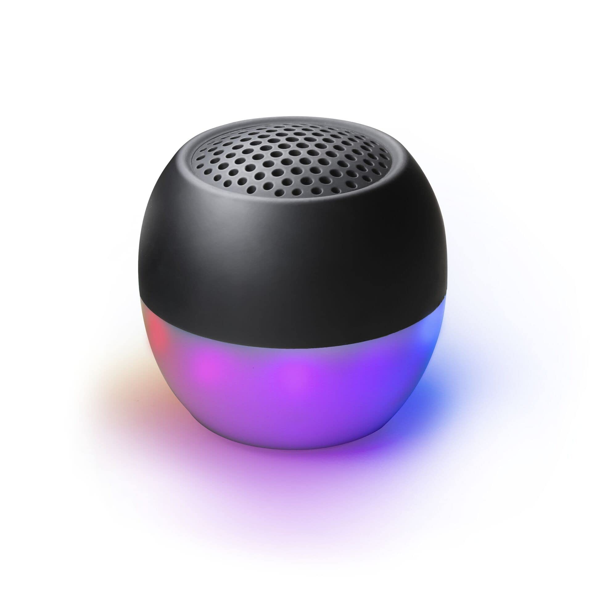 Boompods Soundlfare Mini Bluetooth Speaker with Syncing Light Show - Portable IPX6 Waterproof Shower Speaker, 5 Hr Playtime, Made from Ocean-Bound Plastic, Wireless Music & Selfie Control, Black