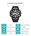 SMAEL Women's Sport Wrist Watch Quartz Dual Movement with Analog-Digital Display Watches for Women (Black)