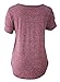 Astylish Women Sexy Cold Shoulder Cut Out Blouse Casual T Shirt Tops Red Medium