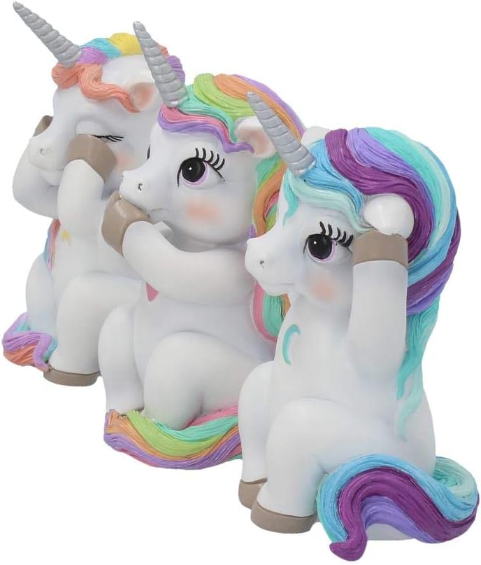 Nemesis Now Three Wise Cutiecorns Figurine Set,White,9.5cm - Image 3