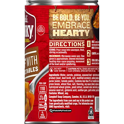 Campbell's Chunky Soup, Beef with Country Vegetables, 18.8 Ounce (Pack of 12) (Packaging May Vary)