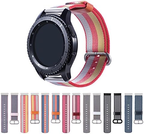 Cumeou Gear S3 Frontier Band, Nylon Replacement Bands 22mm Quick Release Breathable Bracelet Strap for Samsung Gear S3 Classic/Frontier/Huawei Watch 2 Classic/Pebble Classic/Time/Time Steel/2/2 SE