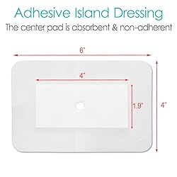 Split Drain Adhesive Bandages 4" x 6", PD Catheter
