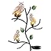 Collections Etc Solar Owl Family Garden Decor Yard Stake, Beige
