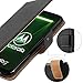 HOOMIL Wallet Case for Moto G7, for Moto G7 Plus, [Classic Business Series] Flip Leather Cover- Black