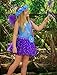 Enchantly Girls Dark Purple & Teal Fairy Set with Wings, Fairy Wand and Satin Ribbon Halo