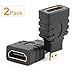 SHD HDMI Adapter Micro HDMI Male to HDMI Female HDMI Coupler Gold Plated HDMI Cable Connector-2Pack