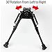 COWEEN Hunting Rifle Bipod Shooting Tactical OP Bipod Rifle Handy Spring Return Sling Swivel Mount 20mm Ring ¡­