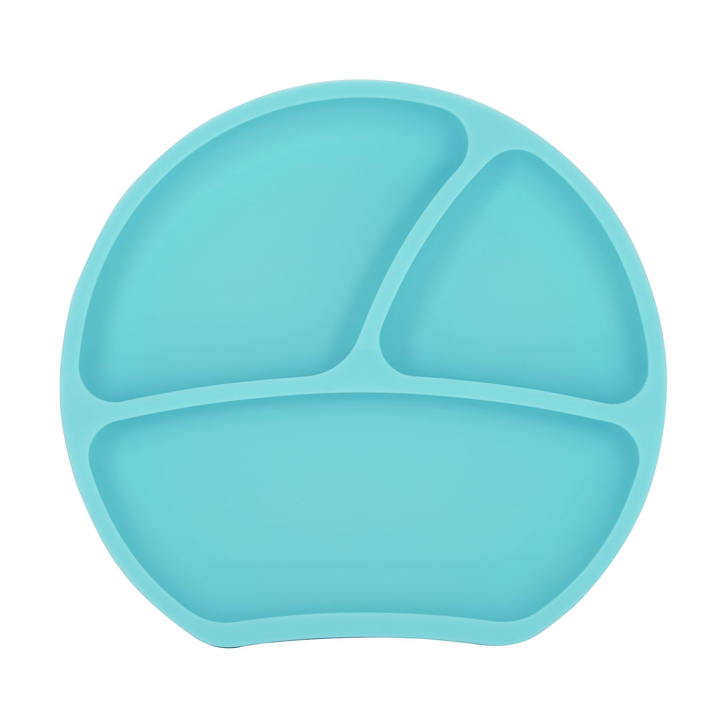 Kindsgut Plate, for Children, Made of Silicone, Secure Grip and Non-Slip Thanks to Suction Cup, Free of BPA and FDA-Conform, Mint