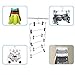 6 Tier Foldable Multi-skirt Hanger,Stainless Steel Pants Hangers Closet Organizer Space Saving Clothes Rack (2pack)