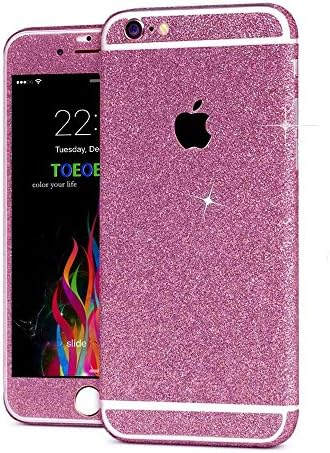 Kasstino Bling Glitter Crystal Full Body Wrap Decal Film Sticker Skin For iPhone 6 6S 7 8 Plus (For iPhone 8 Plus 5.5'', Pink)