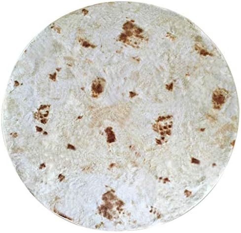 NEXT ATLANTIC Flour Tortilla 60" Burrito Blanket Round and Square Shape for Adult & Kids (60" Inch Round (Adult), Polyester Blend(Adult))