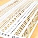 COKOHAPPY 5 Sheets Armband Bracelet Gold and Silver Flash Metallic Temporary Tattoo