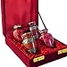 Trupoint Memorials Small Urns for Human Ashes Keepsake, Decorative Mini Cremation Urn for Adult Men & Women, Set of 4, Red with Silver Lining