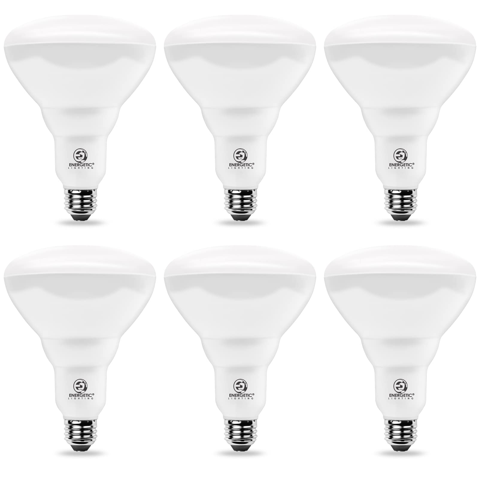 Photo 1 of Energetic BR40 LED Light Bulbs, Indoor Flood Light, Dimmable, 5000K Daylight, 110W Equivalent, 1600LM, E26 Base, Recessed Can Lights, High Lumen, Flicker Free, UL Listed, 6 Pack