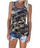 JOYCHEER Women's Camouflage Tank Top Camo Sleeveless Shirts Racerback Sport Tank Top