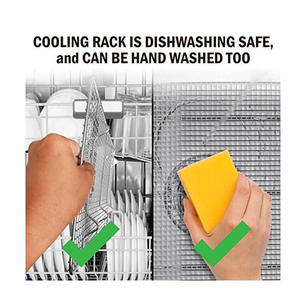 KITCHENATICS Small Quarter Sheet Baking Pan with Rack, Stainless Steel