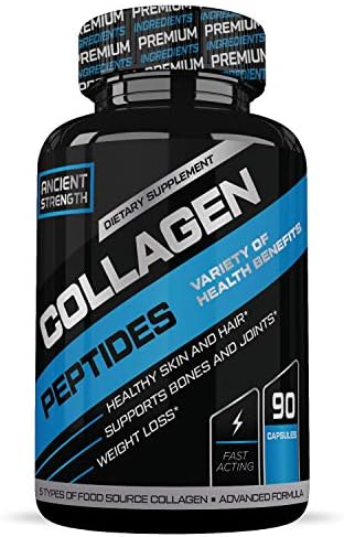 Collagen Pills - Healthy Skin & Hair for Women & Men - Collagen Peptides Pills - Supports Bones & Joints - Hydrolysate Collagen Supplements - Non-GMO - 90 Capsules
